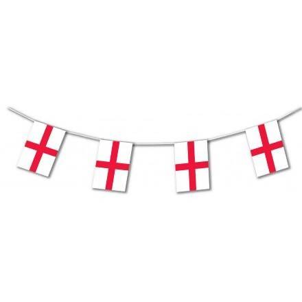 17ft England St Georges Plastic Flag Bunting