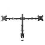 Double Twin Arm LCD LED Monitor Desk Stand Mount for 13”-27” Screens