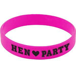 'Hen Party' Pink Rubber Bracelets