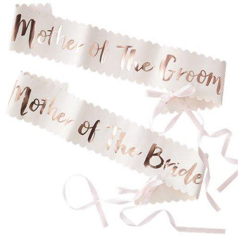'Team Bride Foiled 'Mother of the Bride & Groom' Sashes-75cm
