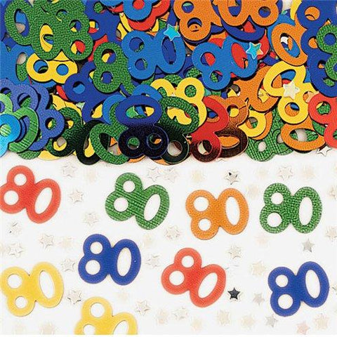 80th Birthday Multicoloured Confetti