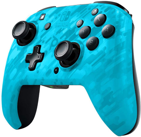 PDP Controller Faceoff Deluxe+ Audio Wireless Switch Camo Blue
