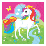 Unicorn Rainbow Party Paper Napkins - 33cm
