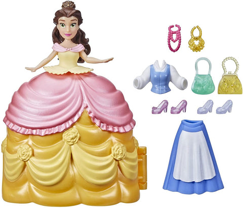 Disney Princess Secret Styles, Fashion Surprise Belle, Mini Doll Playset with Clothes and Accessories