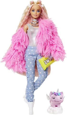 Barbie Extra Doll 3 Fluffy Pink