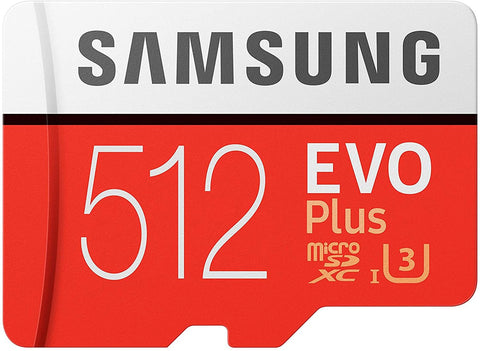Samsung Evo Plus 100MBs MicroSD Memory Card Storage with Adapter - 512GB for Drone, Camera, Mobile Phones, Nintendo Switch