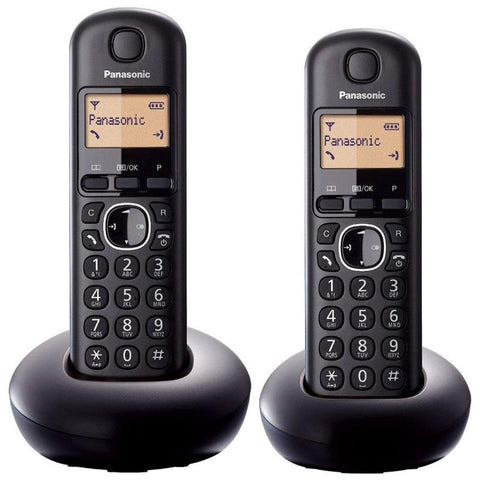 Panasonic KXTGB212EB Twin Digital Cordless Home House Phone Telephone - Black, Pack of 2