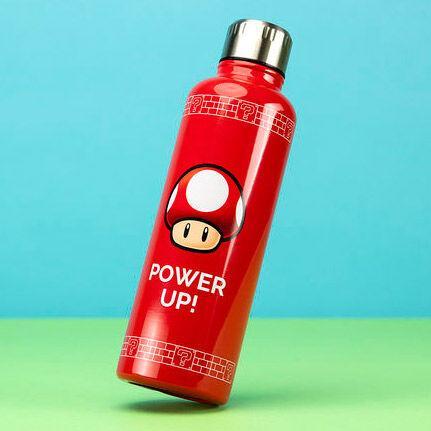 Super Mario Power Up Water Bottle - Spill & Leak Proof Lid Design - 500 ml | Officially Licensed Nintendo Merchandise