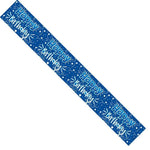Blue Happy Birthday Holographic Banner 9ft