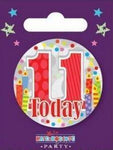 11 Today Red Birthday Badge