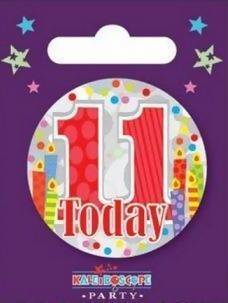 11 Today Red Birthday Badge