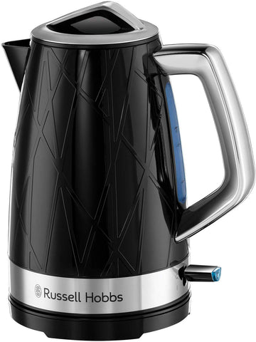 Russell Hobbs Structure Electric Kettle - Contemporary Design Cordless Kettle with Fast Boil and Boil Dry Protection, 1.7 Litre, 3000 W, Black