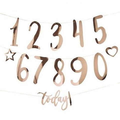 Rose Gold Create Your Own Birthday Bunting-1.5m