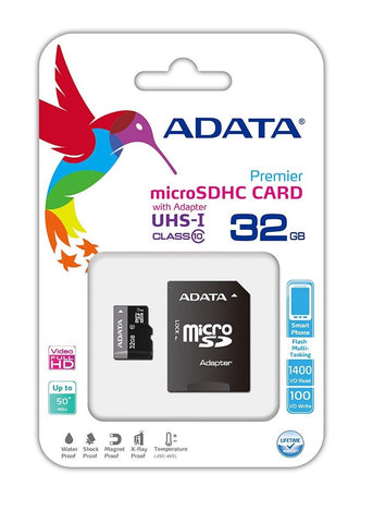 Adata 32Gb Microsdhc-Sdxc Uhs-I U1 Class 10 Memory Card With Adapter