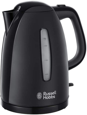 Russell Hobbs Textures Plastic Kettle, 1.7 L, 3000 W - Black [Energy Class A]