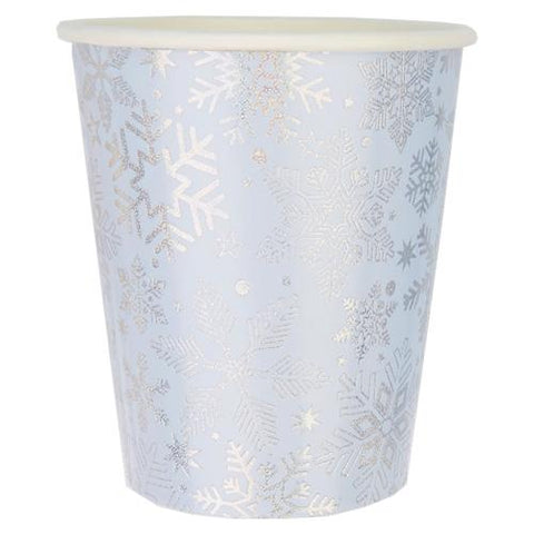 Iridescent Snowflake Paper Cups
