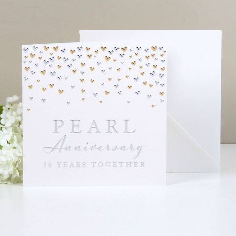 Amore Deluxe Card - Anniversary - Pearl