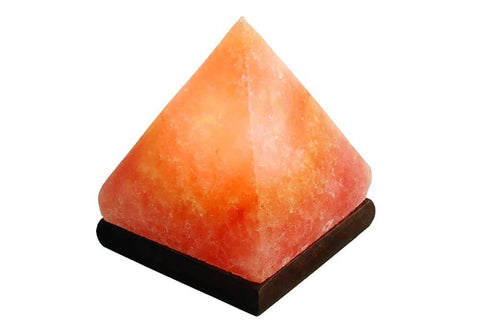 Himalayan Salt Pyramid Lamp with Base