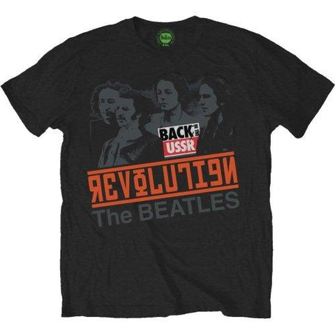 THE BEATLES UNISEX TEE: REVOLUTION - BACK IN THE USSR