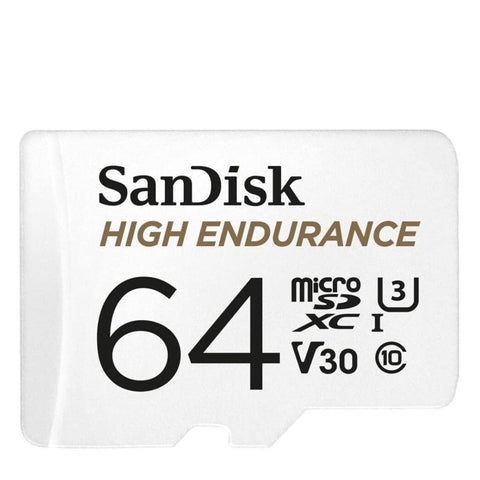 SanDisk High Endurance 64GB 100MBs Micro SDXC Memory Card with adapter