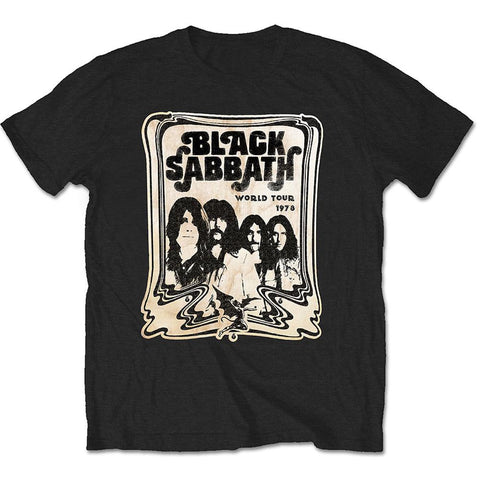 BLACK SABBATH UNISEX TEE: WORLD TOUR 1978