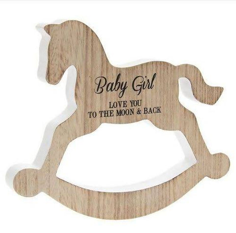 Rocking Horse Ornament-Baby Girl
