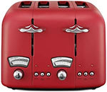 DELONGHI CT04R1 ARGENTO RED 4 SLICE TOASTER