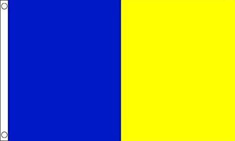 Yellow and Blue Vertical Stripe Flag 3ft x 2ft