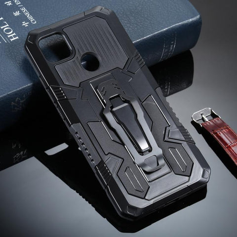 Xiaomi Redmi 9C Armor Warrior Shockproof Protective Case Cover (Black)