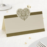 Vintage Romance Place Cards - Ivory & Gold - Pack of 50