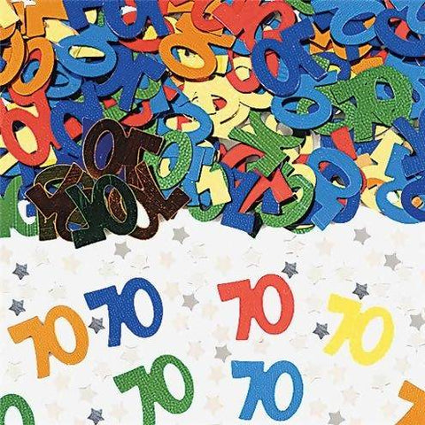 70th Birthday Multicoloured Confetti