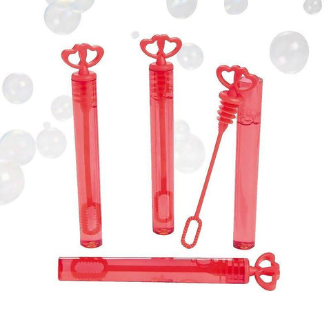 Red Heart Bubble Wands Pack of 24