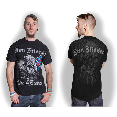 IRON MAIDEN UNISEX TEE: SKETCHED TROOPER (BACK PRINT)