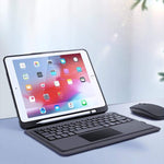DUX DUCIS For iPad 10.2 & 10.5 inch Detachable Touch Bluetooth Keyboard PU Leather + Silicone Protective Case Cover with Smart Sleep & Wake-up / Pen Slot / Bracket (Black)