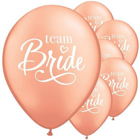 Rose Gold Team Bride Balloons