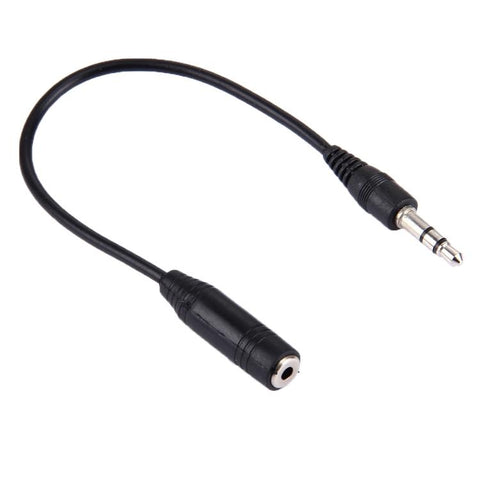 3.5 Male to 2.5 Female Converter Cable, Length: 23cm (Black)