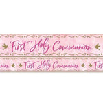 Pink 1st Communion Foil Banner 2.7m