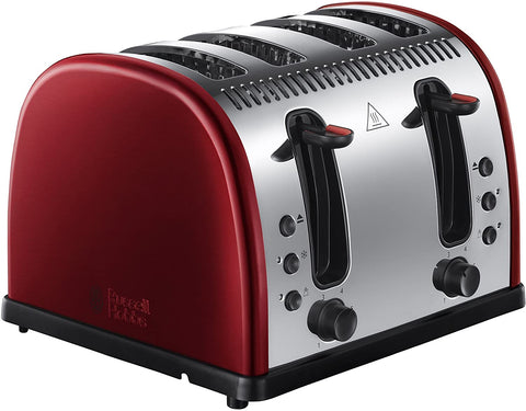 RUSSELL HOBBS TOASTER LEGACY 4 SLICE RED 21301