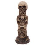 Hear No Speak No See No Evil Skull Totem Decoration