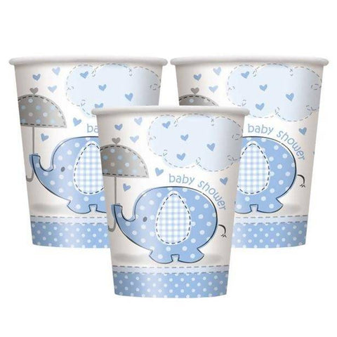 Umbrellaphants Blue Paper Cups-255ml