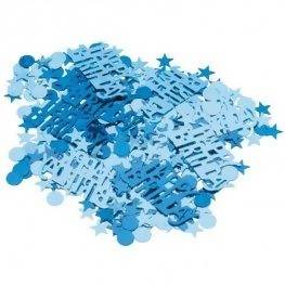 Happy Birthday Blue Sparkle Confetti