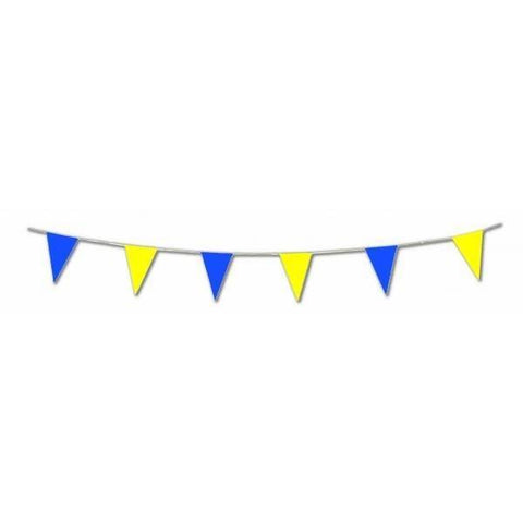 33ft Yellow and Blue Pennant Bunting