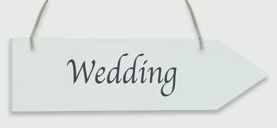 Whitewash Wooden Arrow - Wedding
