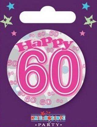 Age 60-Pink Badge