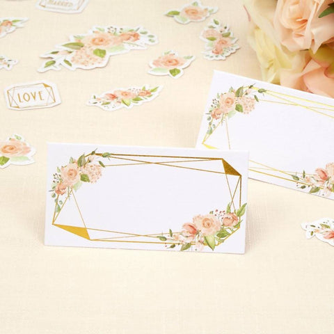 Geo Floral Place Cards 25 Pack