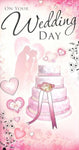 Pink On your Wedding Day Card