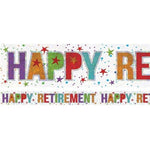 Happy Retirement Foil Banner 9ft