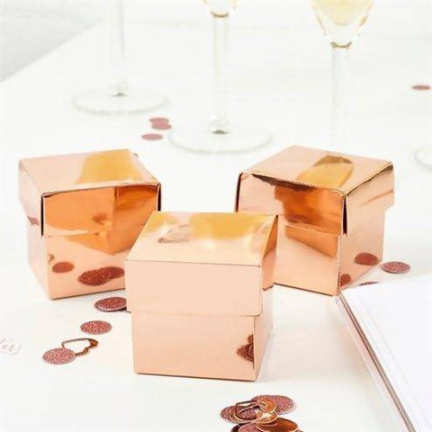 Rose Gold Favour Boxes