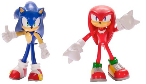 Sonic 4" Sonic and Knuckles Face Off 2 Pack