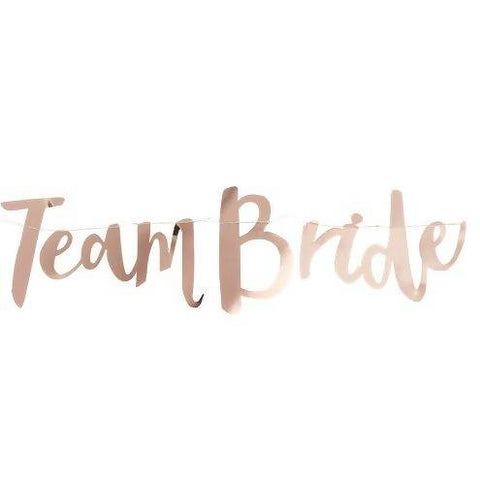 Team Bride' Rose Gold Paper Bunting-1.5m